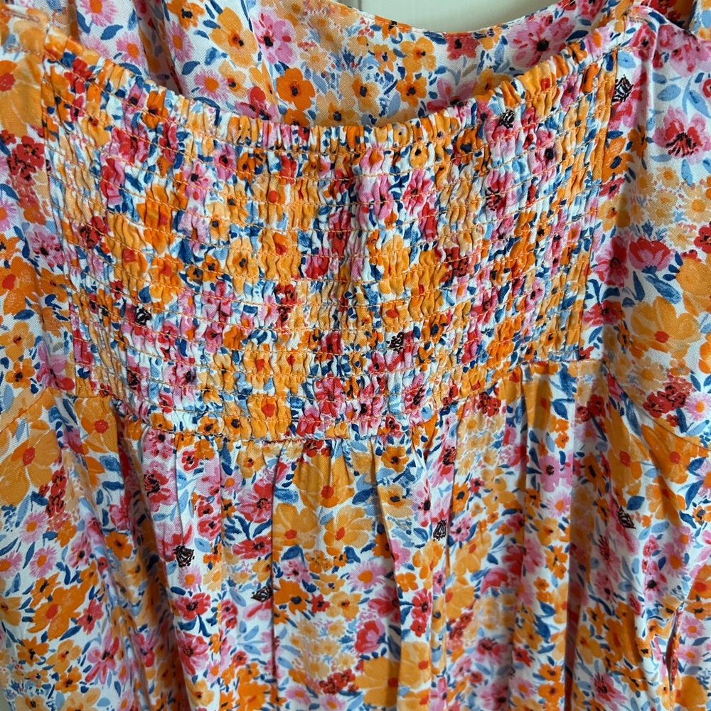 Old Navy Floral Dress - Orange, Pink, Blue